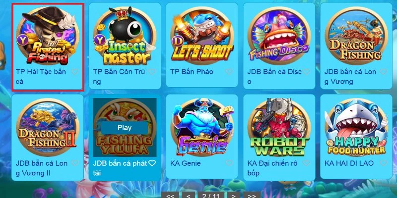 Hải tặc bắn cá của TP Gaming đứng đầu danh sách game hay